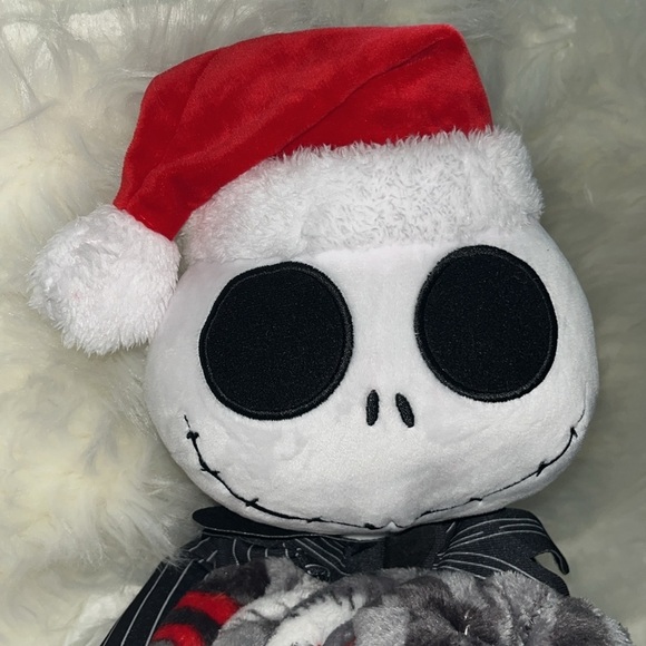 🆕 Nightmare Before Christmas Jack Skellington Plush Doll & Throw Holiday Santa - Picture 4 of 10